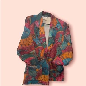 Vintage printed blazer